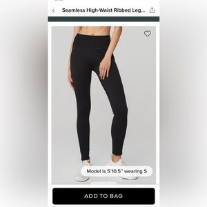 Alo size small - Seamless high rise ribbed leggings